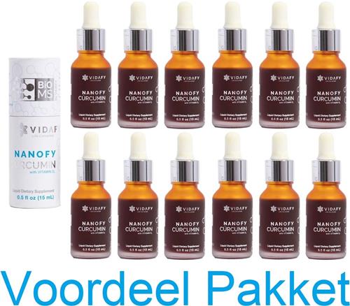 Nanofy Curcumin 15ml Vidafy Voordeelpakket 12 in 1