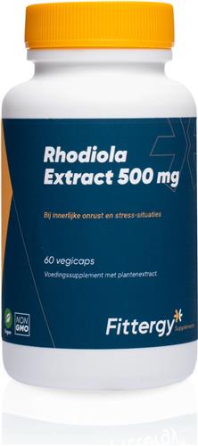 Fittergy Supplements - Rhodiola 500 mg - 60 capsules - Gunstig voor de geestelijke veerkracht* - Kruiden - vegan - voedingssupplement