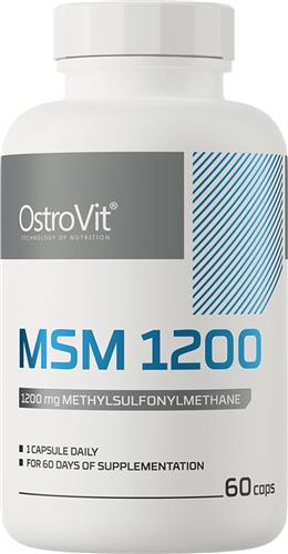 Supplementen - MSM 1200mg - 60 Capsules - OstroVit - + BeBulk Nutrition Pillendoos