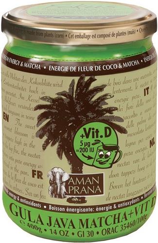 Amanprana Gula java matcha + vitamine D biologisch 400 gram