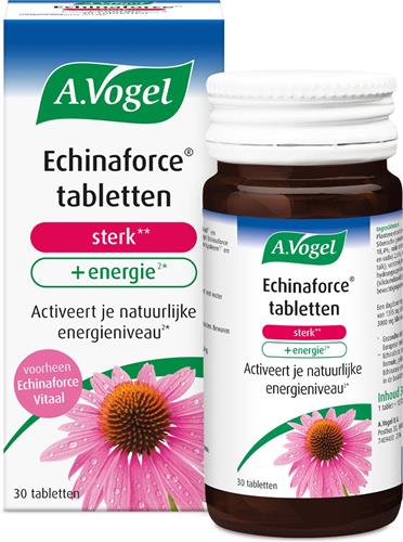 A.Vogel Echinaforce sterk + energie tabletten - Krachtige formule. Echinacea ondersteunt de weerstand. - 30 st