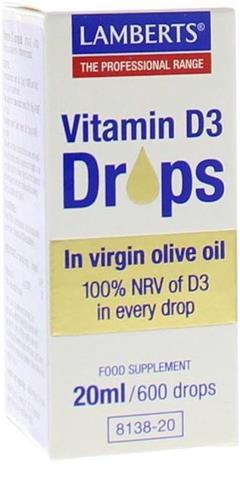 Lamberts - Vitamine D3 druppels 20 milliliter
