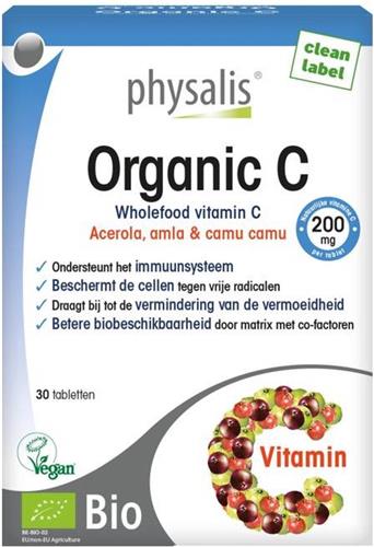 PHYSALIS ORGANIC WHOLEFOOD VITAMINE C 30 TABLETTEN