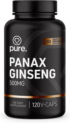 Pure. Panax Ginseng – 500mg – Supplement – 120 Tabletten - Koreaans Krachtig Kruiden Supplement, Hoogwaardige capsules