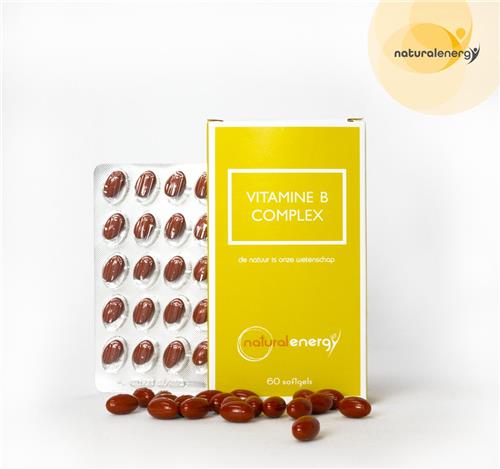 Vitamine B Complex | 60 Softgels met Alle 8 B Vitaminen in 1 – Bij Vermoeidheid en Moeheid (8) – Natuurlijke Energie (1) – Voedingssupplement Zonder Bewaarmiddelen