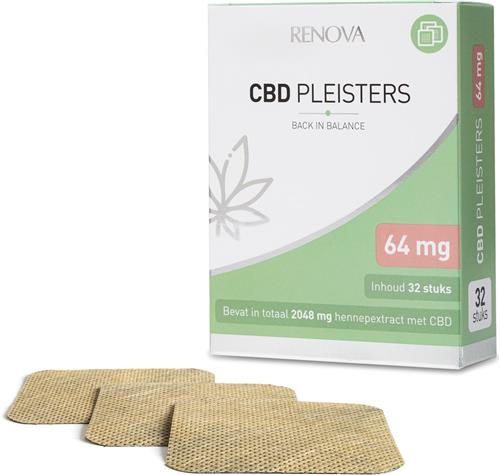 Renova CBD pleisters (64mg cannabidiol per pleister - 32 stuks) - hennep pleisters