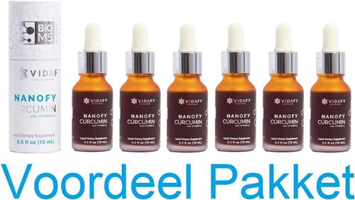 Nanofy Curcumin 15ml Vidafy Voordeelpakket 6 in 1