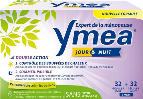 Ymea Menopauze Dag en Nacht Opvliegers en Rustige Slaap 64 Capsules