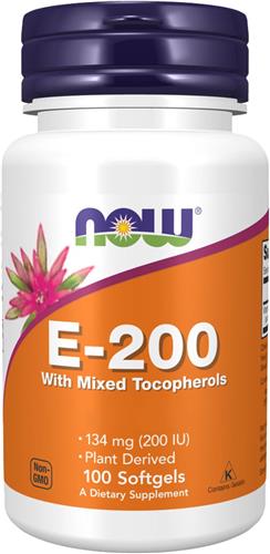 Vitamine E 200IU Now Foods 100softgels