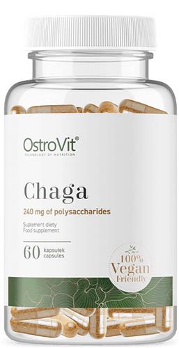 Supplementen - Chaga - Chaga-paddenstoel - 40% polysachariden - VEGE 60 capsules - Laboratorium getest kwaliteit! - OstroVit