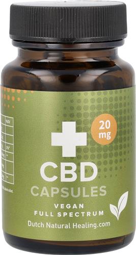 Dutch Natural Healing - CBD Capsules 20MG - 60 stuks - 100% Vegan & Full spectrum