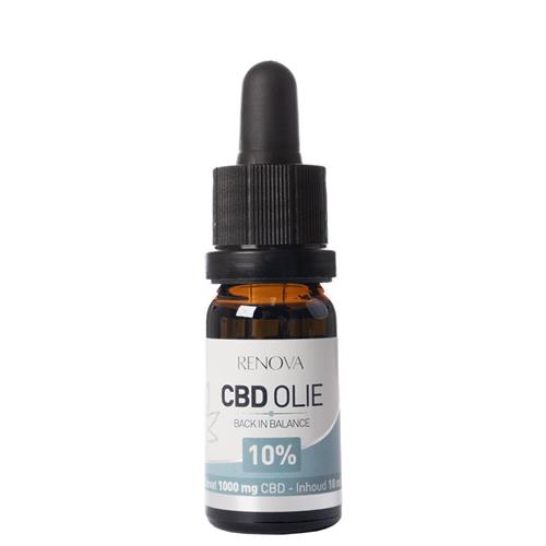 Renova CBD olie 10% 10ml - 1000mg CBD - 225 druppels - cannabidiol - cbd oil - wietolie - hennepolie - cannabis olie - 0,0% THC olie