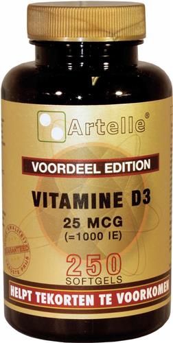 Artelle Vitamine D3 25mcg 250ST