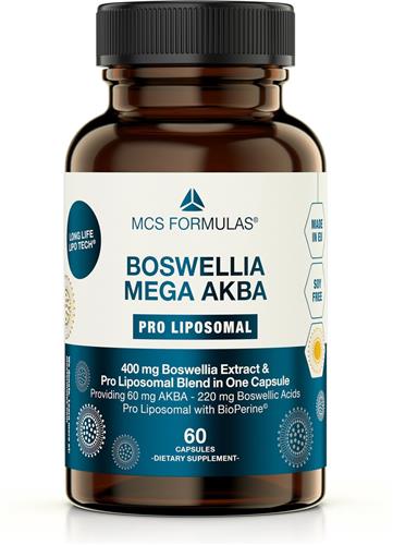 Boswellia Mega AKBA - with BioPerine - LIPOSOMAL - NO ADDITIVES - 60 capsules