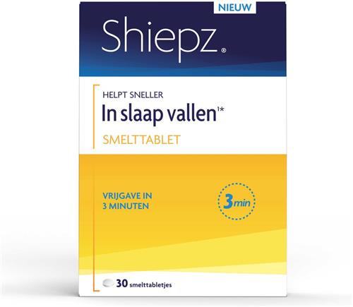 Shiepz Helpt sneller In slaap vallen - Citroenmelisse helpt om sneller in slaap te vallen - 30 smelttabletjes