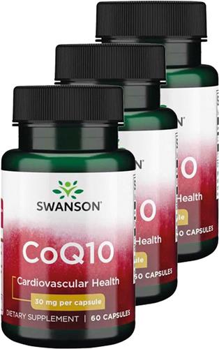 Swanson | CoQ10 | 60 Capsules | 3 stuks | 3 x 60 Capsules