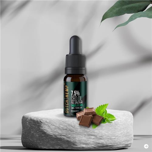 Dutch Hemp CBD-olie 7,5% - 10 ml - Chocolate Mint - Full spectrum