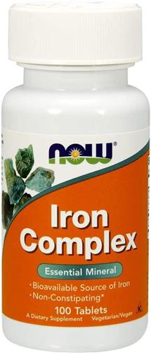 Mineralen - Iron Complex 100 Tablets - NOW -