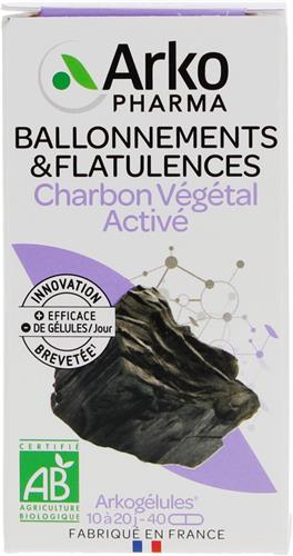Arkopharma Arkogélules Charbon Végétal Activé Bio 40 Gélules
