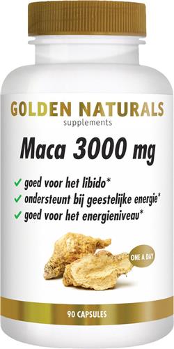 Golden Naturals Maca 3000mg (90 veganistische capsules)