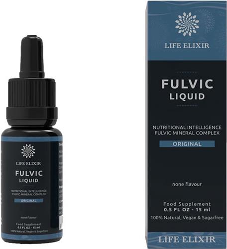 Life Elixir Fulvinezuur Original 15 ml - Natuurlijk Fulvinezuur Supplement | Helpt bij verbeteren weerstand - Fulvic Mineral Complex – Ondersteunt immuunsysteem - Allergeenvrij