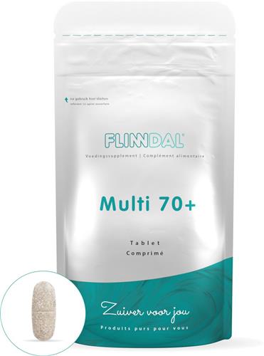 Flinndal Multi 70+ Tabletten - Multivitamine voor 70 jaar en ouder - Met Extra Vitamine D, B11 en B12 - 90 Tabletten