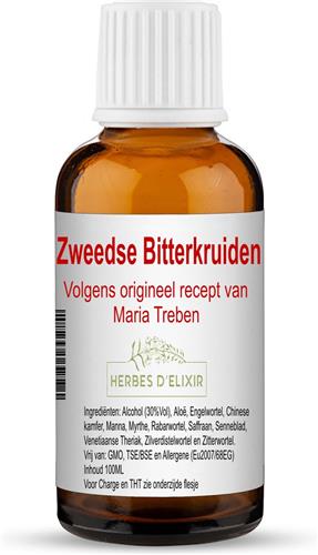 Herbes D'elixir Zweedse Kruiden Tinctuur - Maria Treben - 100 ml - Natuurlijke Ingrediënten