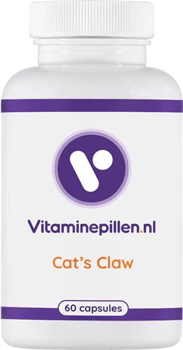 Vitaminepillen.nl | Cats Claw/Kattenklauw - Capsules - 60 stuks - Behoudt van goede gewrichten. Versoepelt en maakt gewrichten flexibeler. Verbeteren en ondersteunen het immuunsysteem. Ontstekingsremmend- Een echte anti oxidant, tegen slechte cellen.