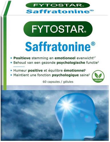 Fytostar Saffratonine - Supplement - Voedingssupplement bij stress en negatieve gevoelens - 60 capsules