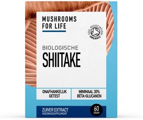 Mushrooms4Life Shiitake Poeder Bio 60 gram