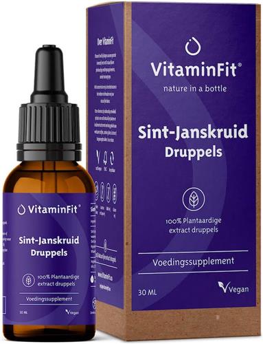 VitaminFit Sint Janskruid Druppels - 30 ML - 100% Natuurlijk & Plantaardig - Ondersteuning Gemoedstoestand & Emotionele Balans
