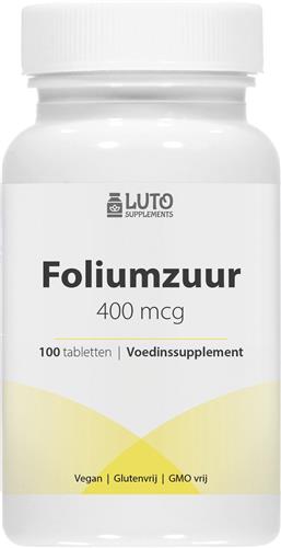 Luto Supplements - Foliumzuur - 400 mcg Foliumzuur per tablet - Zwangerschap & Immuunsysteem* - vegan - 100 tabletten