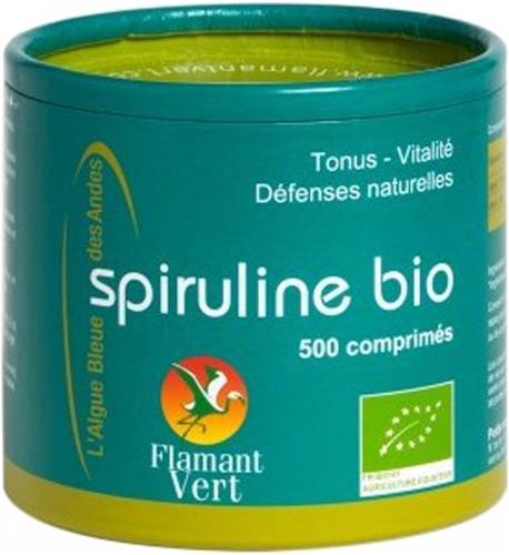 Flamant Vert Spirulina 500 Biologische Tabletten van 500 mg
