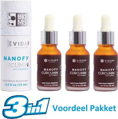 Nanofy Curcumin 15ml Vidafy Voordeelpakket 3 in 1