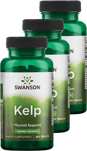 Swanson | Kelp | 250 Tabletten | 3 stuks | 3 x 250 tabletten