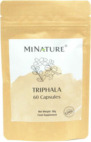 Triphala Capsules 60 stuks - 450mg Triphala Poeder per Vega Capsule met Amla, Bibhitaki en Haritaki - 100% Plantaardig