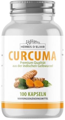 Curcuma Herbes D'elixir - 600mg Capsules - 100 Stuks - Natuurlijk Supplement