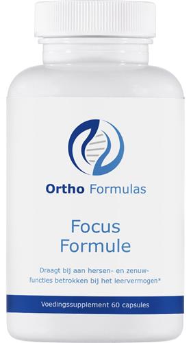Focus Formule - 60 capsules - nootropic - concentratie - geheugen - energie - mentale balans - bacopa monnieri - rhodiola - ginseng - l-theanine - guarana - vegan