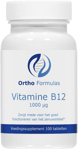 Vitamine B12 - 1000 mcg - 100 tabletten - methylcobalamine - aanmaak rode bloedcellen - opbouw zenuwcellen - energie - immuunsysteem - vegan