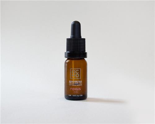 OCHO Amsterdam focus CBD olie (10%) - Ondersteunt focus en concentratie - Broad Spectrum - Rijk aan cannabinoiden