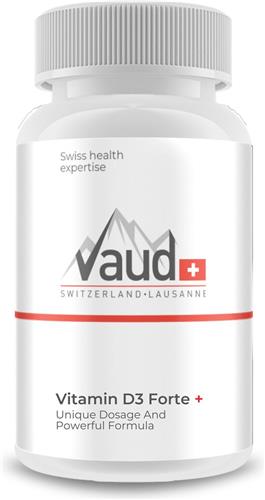 Vaud | Vitamine D3 | 100 softgels | 75mcg | 3000IE | Vitamines | Vitamine D | Ondersteunt het immuunsysteem en een normale spierwerking | Voor sterke botten en tanden | Hoog gedoseerd