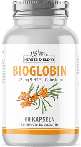 Herbes D'elixir Bioglobin 25 mg 5-HTP + Colostrum - 60 capsules