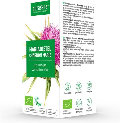 Purasana mariadistel extract 60 mg biologisch