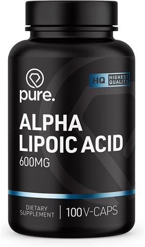 Pure. Alpha Lipoic Acid - 600mg - 100 vegan capsules - antioxidant