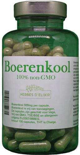 Herbes D'elixir Boerenkool Capsules - 500mg per Capsule - 100 Stuks - 100% Natuurlijk - Vegan
