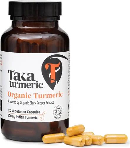 TAKA Turmeric / Kurkuma Turmeric & Zwarte Peper Extract Capsules Biologisch – 120 vegancaps
