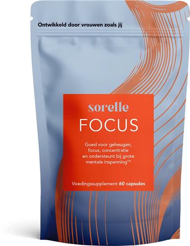 Sorelle Focus - neurosupport, concentratie, inspanning, stress, lionsmane, brainfog, overgang, geheugen, vrouwen