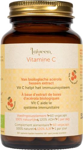 Laveen Vitamine C met BIO Acerola - 60 vcaps | vegan | 100% natuurlijk en bio gecertificeerd