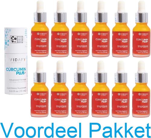 Curcumin Plus 15ml Vidafy Voordeelpakket 12 in 1