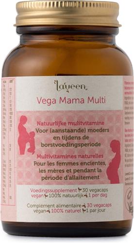 Laveen - Vega Mama Multi | 100% natuurlijk en vegan gecertificeerd | Alles in 1 multivitamine met actieve foliumzuur